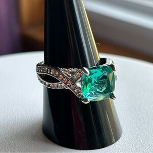 Blue Ocean Zirconia silver ring size 9